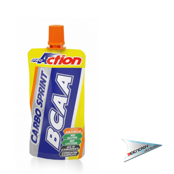 Pro Action-CARBO SPRINT BCAA (Conf. 32 doypack da 50 ml)  32 pz . da 50 ml. Arancio  